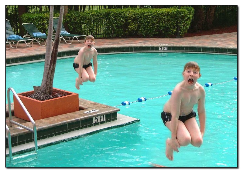 The Pool - Josh having fun
