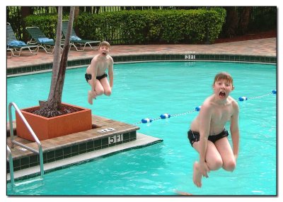 The Pool - Josh having fun