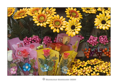 sweet flowers and sugar almonds