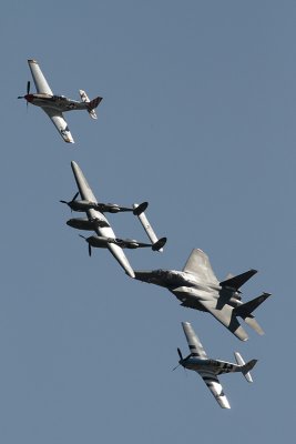 Air Force Heritage Flight - F15, P-51 and P-47