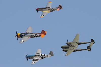 Air Force Heritage Flight - P-38, P-51 and P-47