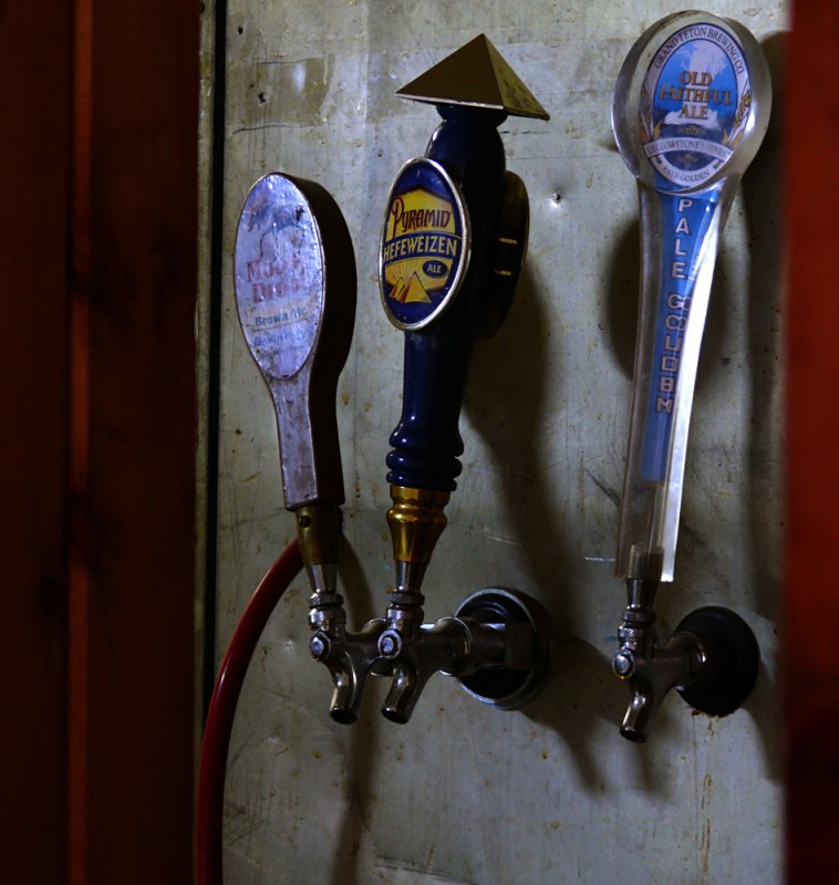 Beer taps, The Bistro, Cooke City, Montana, 2008
