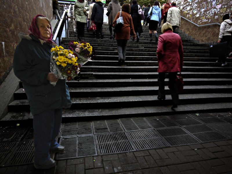 The Flower vendor, Kiev, Ukraine, 2009