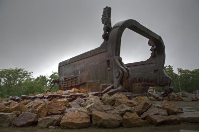 big muskie bucket, miners memorial park , noble county, ohio - july, 2008