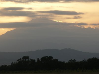 sunset on Mt. Meru