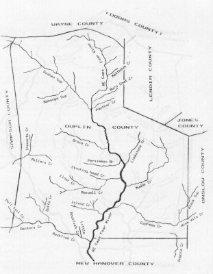 Duplin Co NC 1800 Map