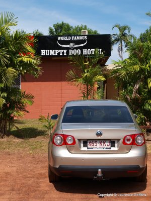 The Wandering Jetta outside the Humty Doo Hotel