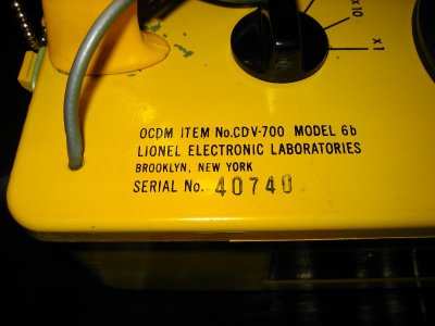 Lionel CD V-700 Civil Defense Geiger Counter