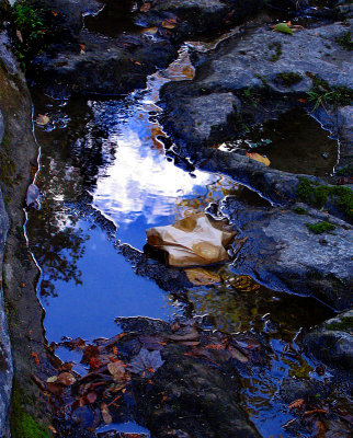 Ciel dautomne sur le ruisseau du milieu