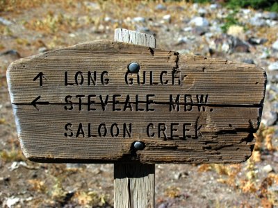 Vintage trail sign
