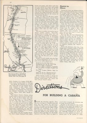 Pacific Crest Trail story in Sunset Magazine July 1936 page 30