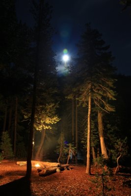 Cliff Lake camp lights