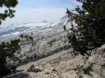 View from Twin Pine pass to Devils Canyon cirque