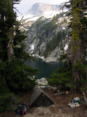 My Griz lake campsite, a new one