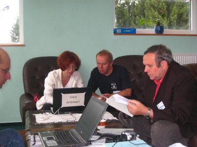 Galina Ryabova at the IMC laptop