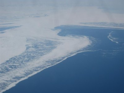 On our way to the USA! Passing greenland.