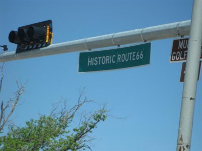 Route 66 runs partly parallel to Interstate 40