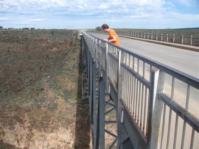 Roy on the Rio Grande bridge