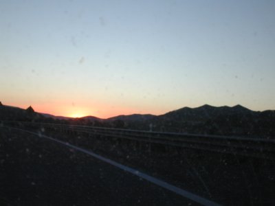 sunup on/over I-80