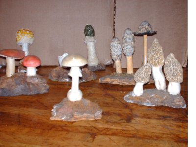 Ceramic Mushroom Sulptures by Elenoar Yarrow.JPG