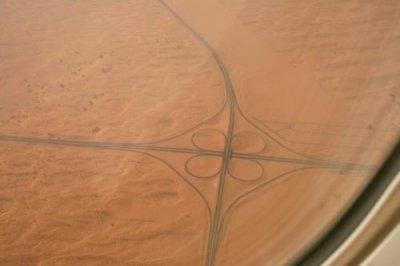 Taking off over Arabian desert