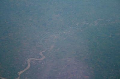 Flying over Central India