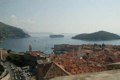 Dubrovnik wall tour - Lokrum in the distance