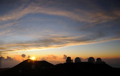 Sunset at Mauna Kea Observatory