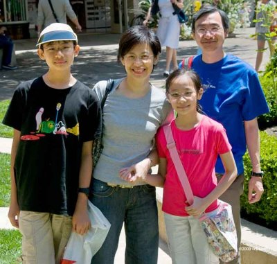 The Kwong Family at Stanford Shopping Center.