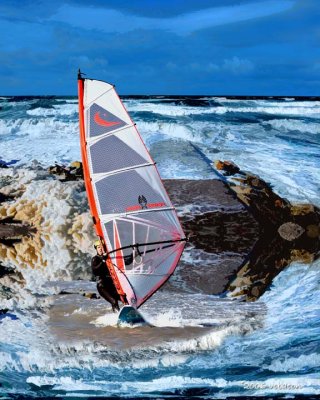 Surfer in the Storm