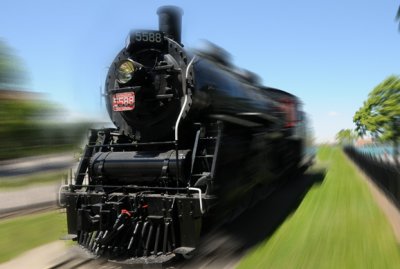 Train with motion blur
