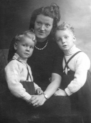 Hildegard Bessel and 2 sons Manfred and Wolfgang