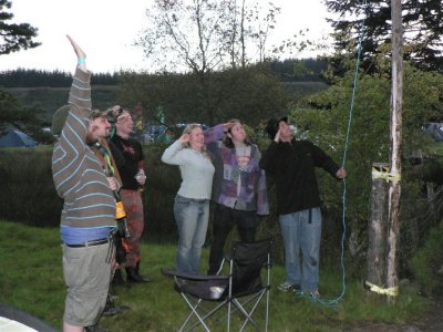Saluting the flag