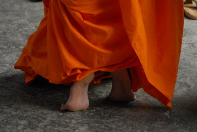 feet of a monk