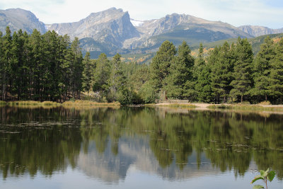 Sprague Lake reflecting Continental Divide