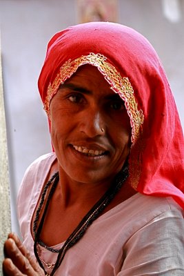 Woman in rural village