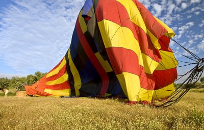 After hot air balloon flight