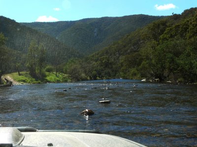 Crossing the Wonnagatta River, Dargo