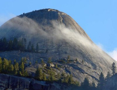 North Dome with a mustache