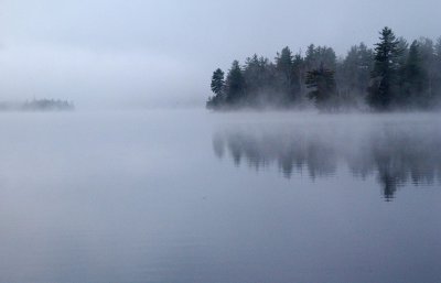 Fall mist, Blue Mountain Lake