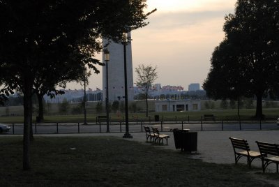 monument and benches
