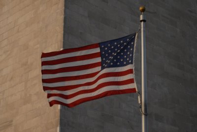 monument and flag