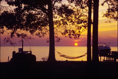 hammock and sunrise
