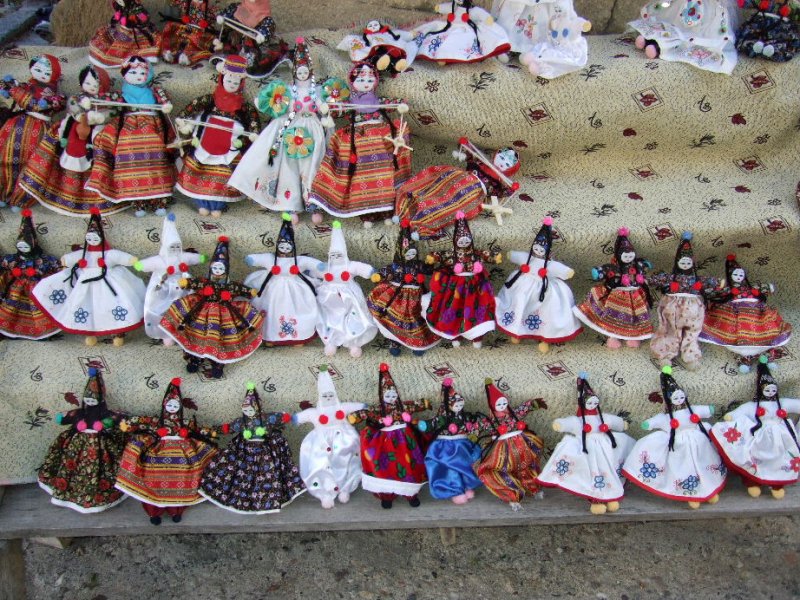 Dolls from the village of Soganli for sale in Ortahisar