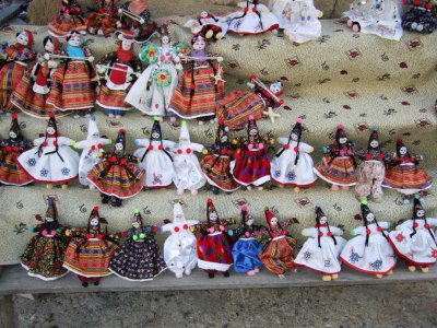 Dolls from the village of Soganli for sale in Ortahisar