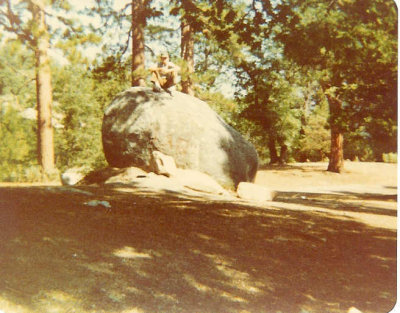  on a boulder