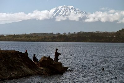 Lago Llanquihue and Volcán Calbucoa, at Puerto Varas