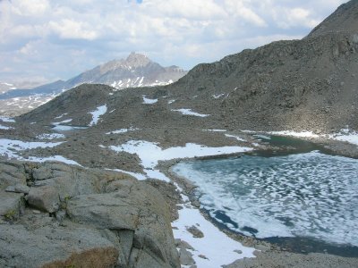 Frozen Lake And Mount Humphreys