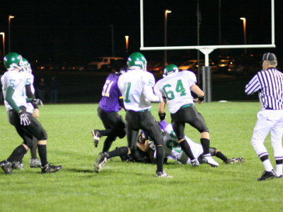 Dan Brhel makes the tackle