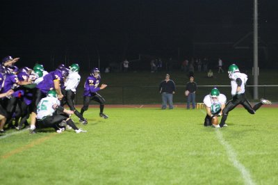 Anthony Kashou kicking for an extra point